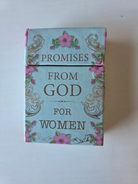 NWOT ~ Promises From God for Women Deck – Blue & Pink Floral